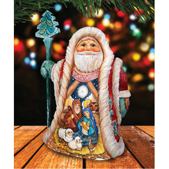 The Holiday Aisle Fifield Snow Maiden Regal Santa Figurine Derevo Collection Wayfair