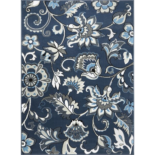 Andover Mills™ Mountview Floral Blue/White Area Rug ...