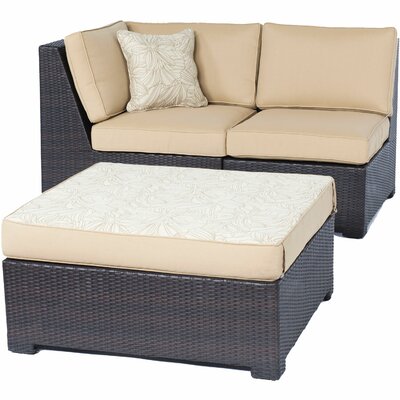 Hanovermetro Mini Patio Sectional With Cushions Hanover Dailymail