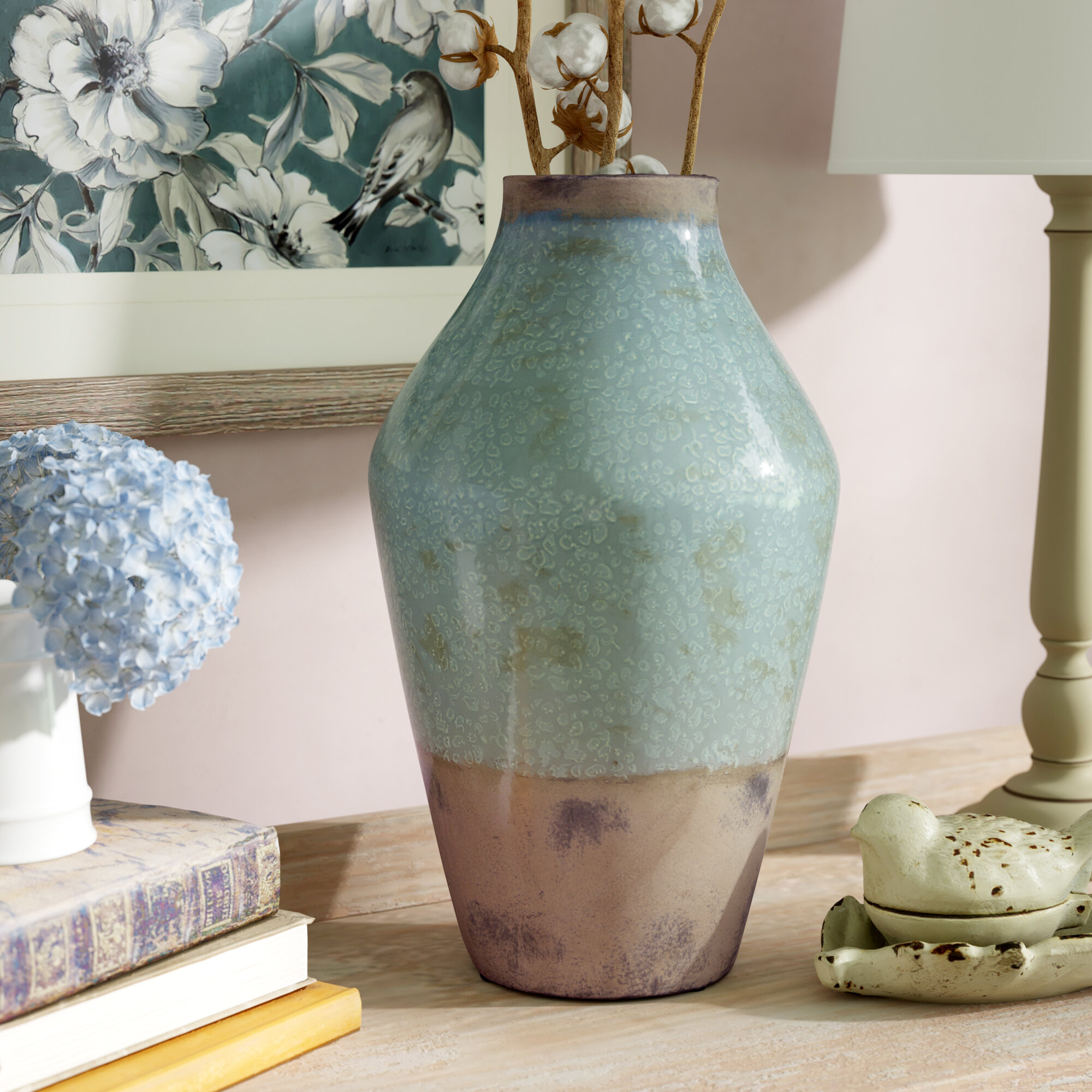 NC NC Ceramics Vase Simple Fresh Durable Ornaments Furnishings Flower for Desktop Style 2 