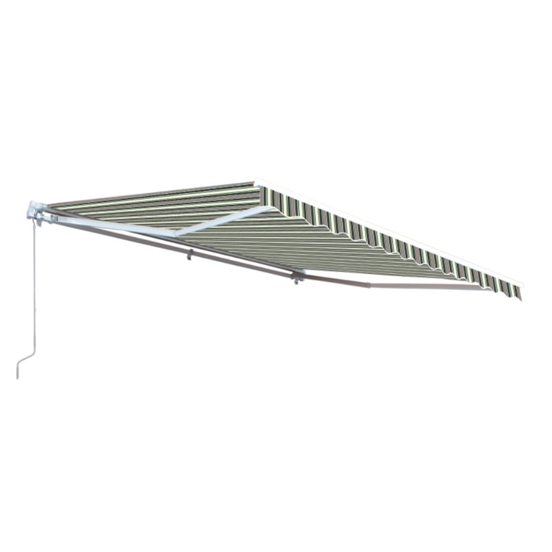 ALEKO Fabric Replacement For 10x8 Ft Retractable Awning Multistripe Yellow Color