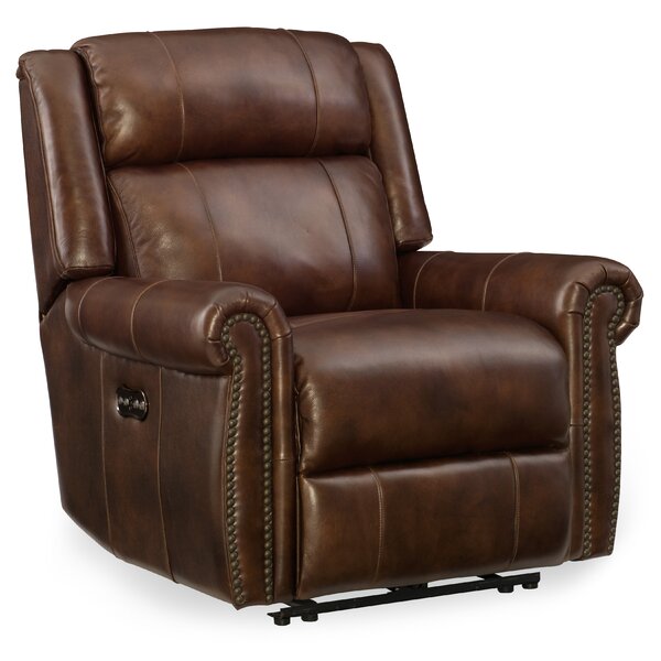 Esme Leather Power Recliner With Headrest By Hooker Furniture