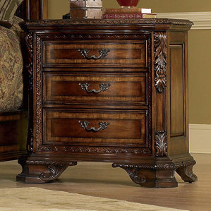 Brussels 3 Drawer Nightstand by Astoria Grand