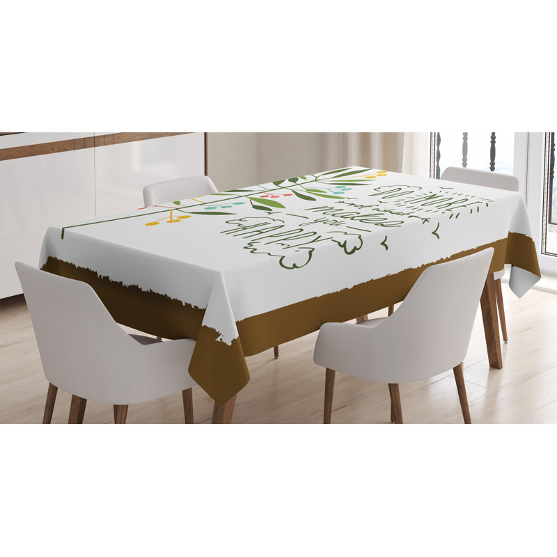 East Urban Home Ambesonne Saying Tablecloth Progress Ideas Design