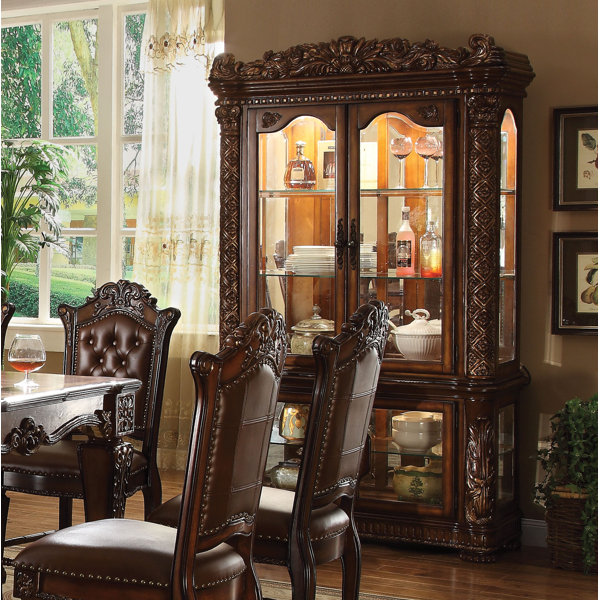Welles Lighted Curio Cabinet By Astoria Grand Coupon