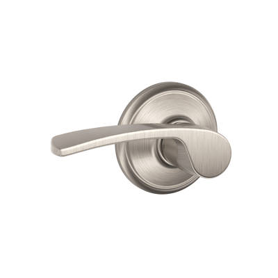 Satin Nickel Schlage Lock Company F170MER619GRWLH Merano Left Handed Single Dummy Door Lever with Decorati