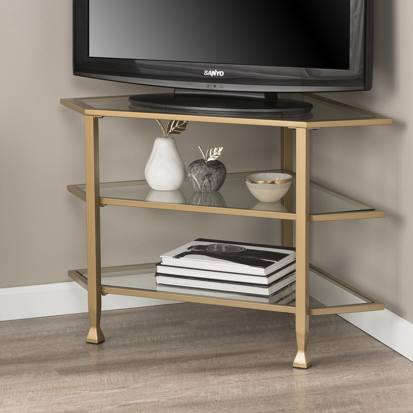 House Of Hampton Deleo Corner Tv Stand For Tvs Up To 40 Reviews