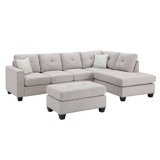 Everleigh 105 Reversible Sectional with Ottoman by Winston Porter