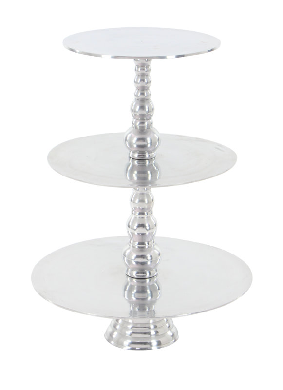 Cole Grey Aluminium 3 Tier Cake Stand Reviews Wayfair Aluminium 3 Tier Cake Stand