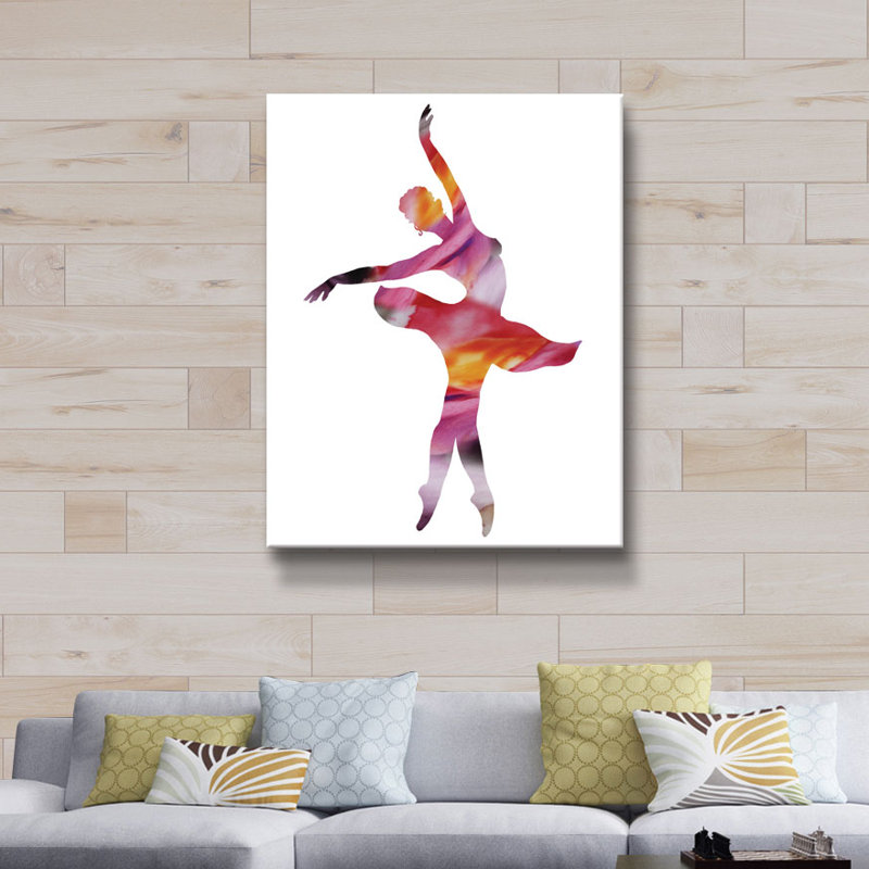 Harriet Bee Lecuyer Watercolor Ballerina Silhouette I Graphic