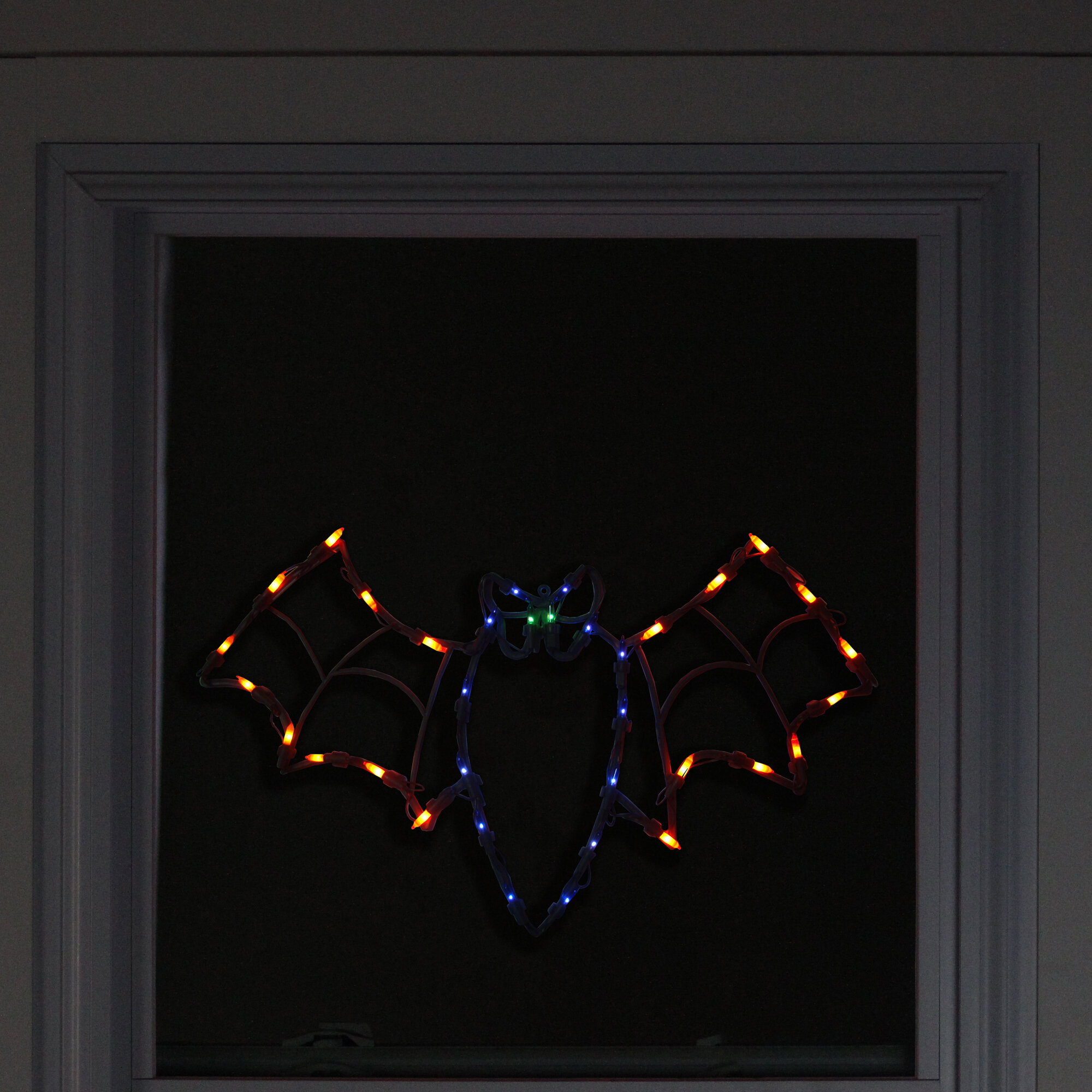 lighted halloween window decorations