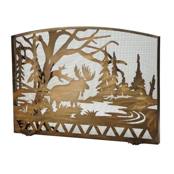 Moose Creek Single Panel Fireplace Screen By Meyda Tiffany