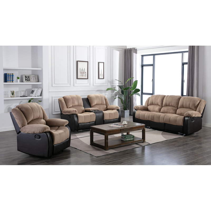 Winston Porter Perrysburg 3 Piece Leather Reclining Living Room Set Reviews
