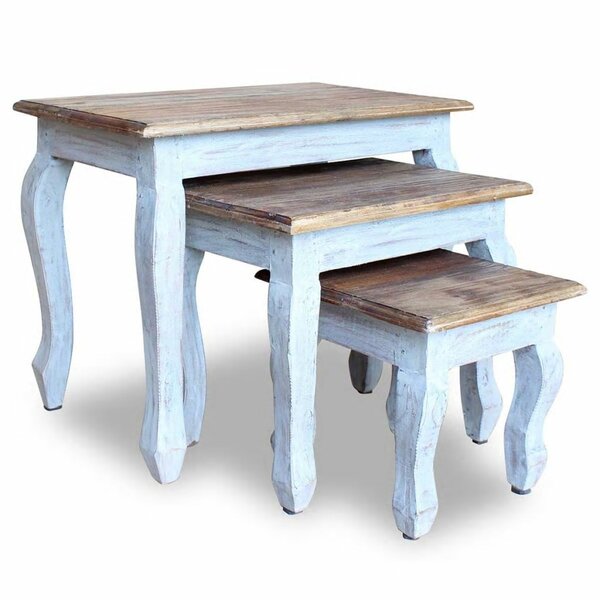 Alexandria Solid Reclaimed Wood 3 Piece Nesting Tables By One Allium Way