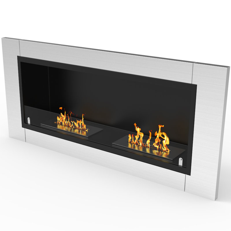 Orren Ellis Sheehan Ventless Recessed Bio Ethanol Fireplace Insert