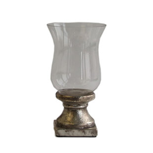 Floor Standing Hurricane Candle Holder Pillar Lantern White High Floor Standing Hurricane Candle Holder Pillar Lantern White High Gloss Finish 20 X 80