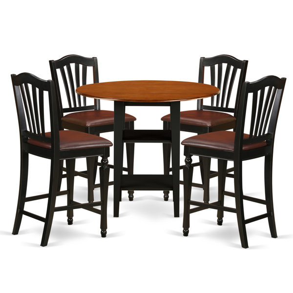 Amazing Tyshawn Counter Height 5 Piece Pub Table Set By Charlton Home Great Reviews