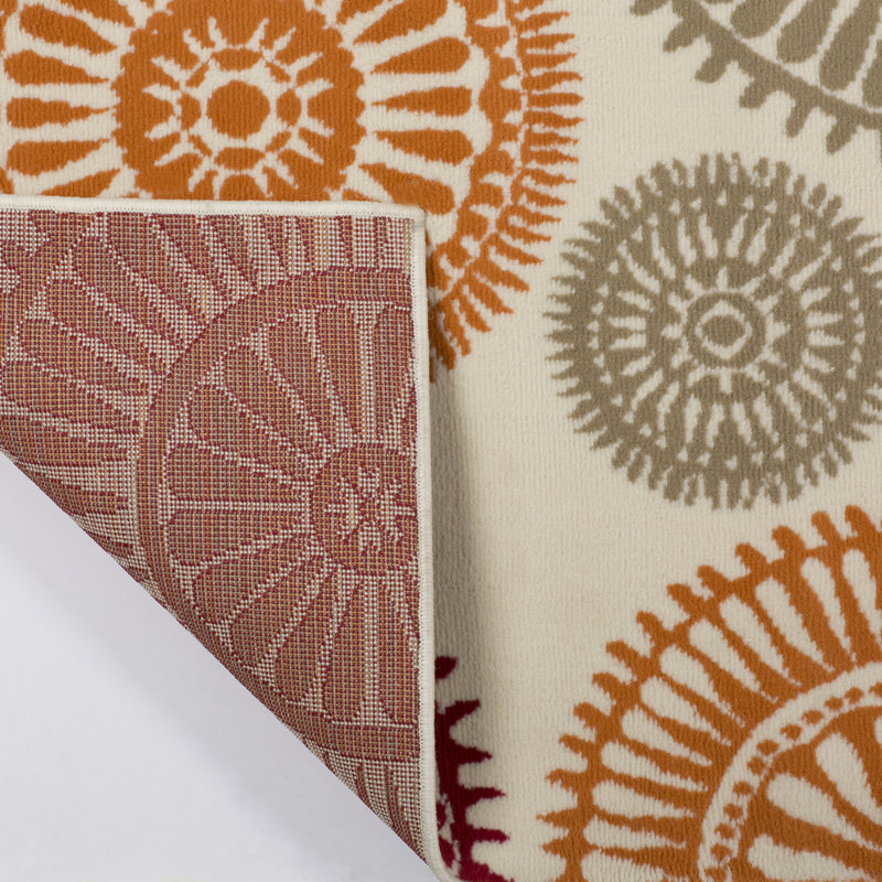 Zipcode Design Lucia Orange/ Red/ Green/ Indoor/Outdoor Area Rug