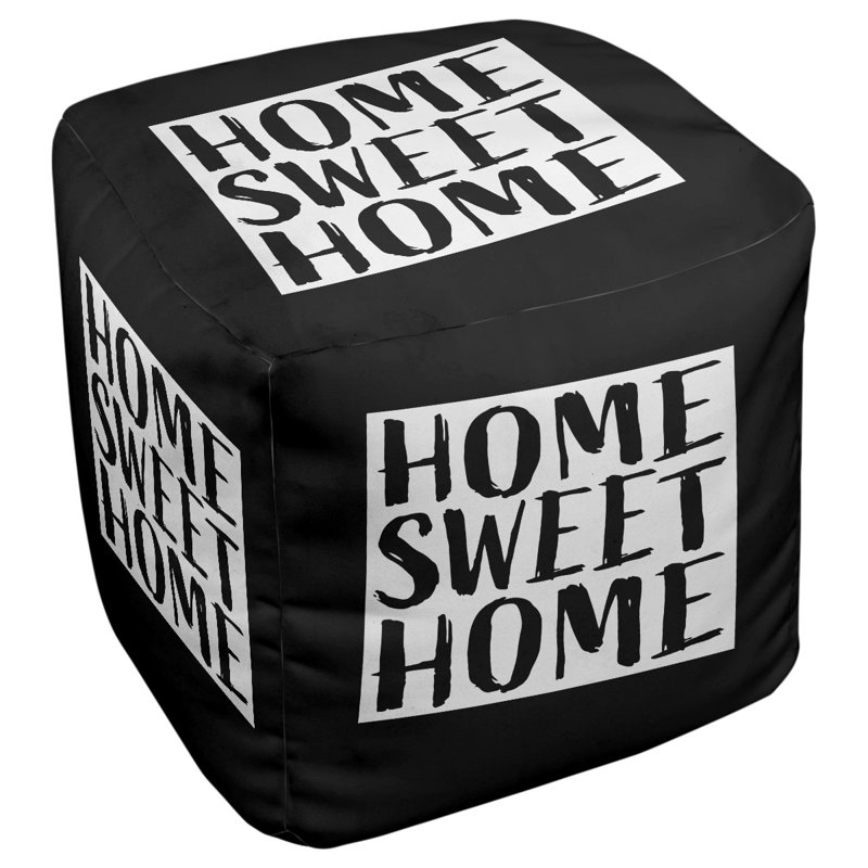 East Urban Home Home Sweet Wyoming Cube Ottoman Wayfair