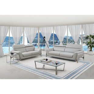Binghampton 2 Piece Leather Living Room Set by Orren Ellis