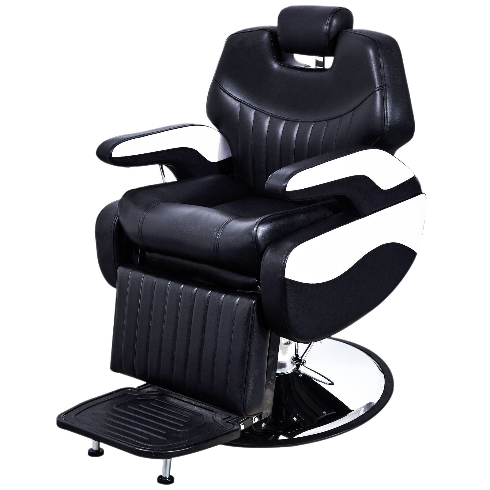 Inbox Zero Barberpub Heavy Duty Hydraulic Reclining Massage Chair With Ottoman Wayfair