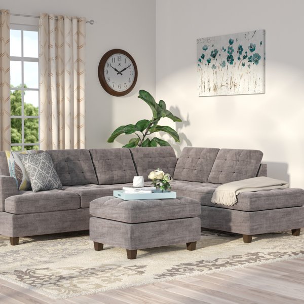 Gabbard Reversible Sectional with Ottoman by Andov