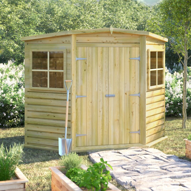 sol 72 outdoor 7 ft. w x 7 ft. d shiplap pent wooden shed