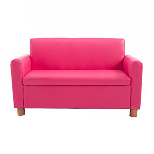 Kids Sofas Group Seating You Ll Love Wayfair Ulrich Kids Faux Leather Sofa With Storage Compartment