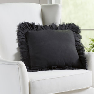 Sofa Pillows With Fringe Wayfair Gordonia Fringed Linen Pillow