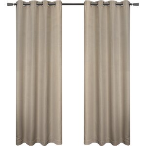 Luedtke Solid Blackout Thermal Grommet Curtain Panels (Set of 2)