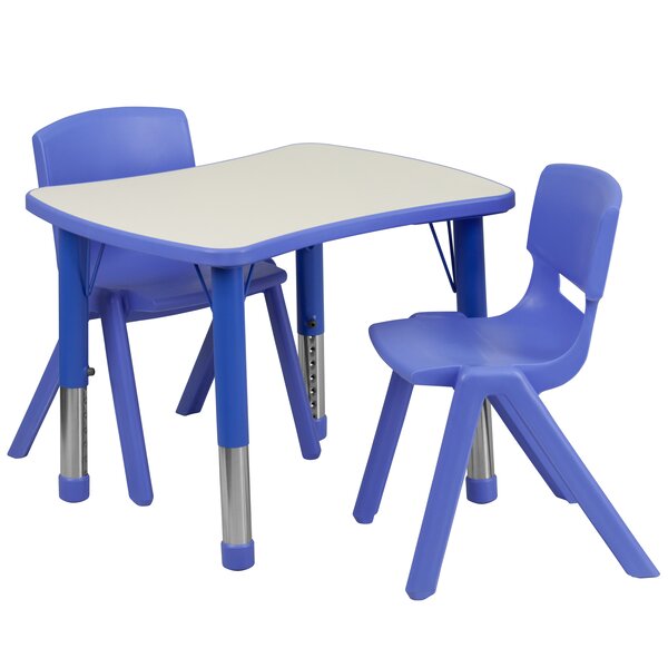 3 Piece Rectangular Activity Table & 20 Chair Set by Flash Furniture