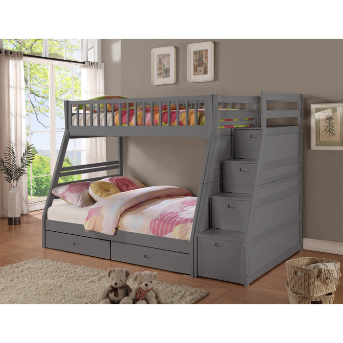 Harriet Bee Mimi Twin Over Full Bunk Bed With Drawers Reviews