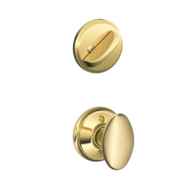 Interior Handleset Siena Knob and Interior Single Cylinder Deadbolt Thumbturn by Schlage