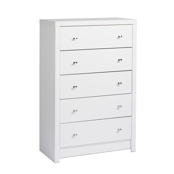 #2 Tidworth White 5 Drawer Chest By Ebern Designs Read Reviews