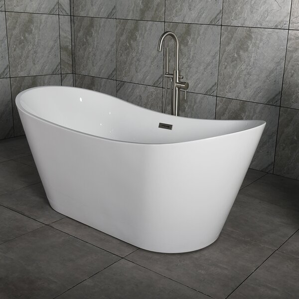 Salmon 59 X 29 Freestanding Bath Therapy Bathtub by Orren Ellis