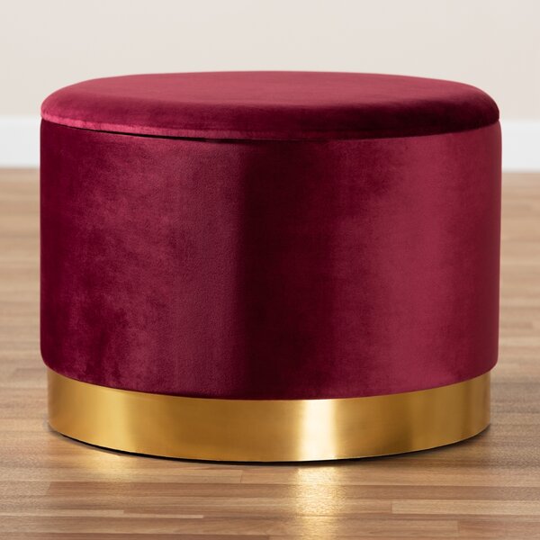 Middlebrook 17.72'' Round Storage Ottoman By Everly Quinn