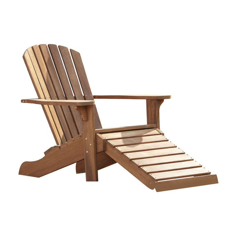 Solid Wood Adirondack Chair with Ottoman & Reviews Joss & Main