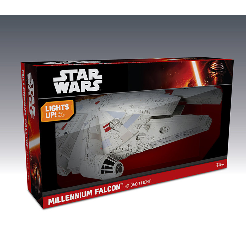 3d Light Fx 3d Ep 7 Star Wars Millennium Falcon Deco 4 Light Night