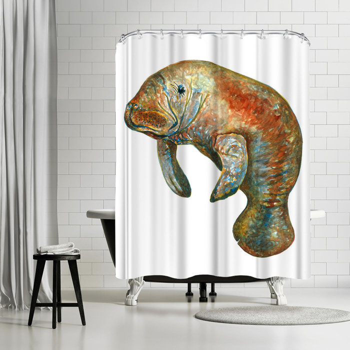 East Urban Home T J Heiser Barbara Manatee Single Shower Curtain