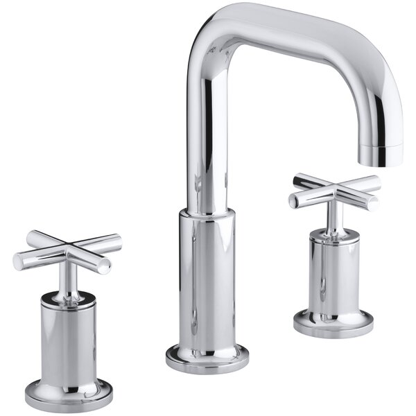 Purist Deck-Mount Bath Faucet Trim for High-Flow Valve with Cross Handles, Valve Not Included by Kohler