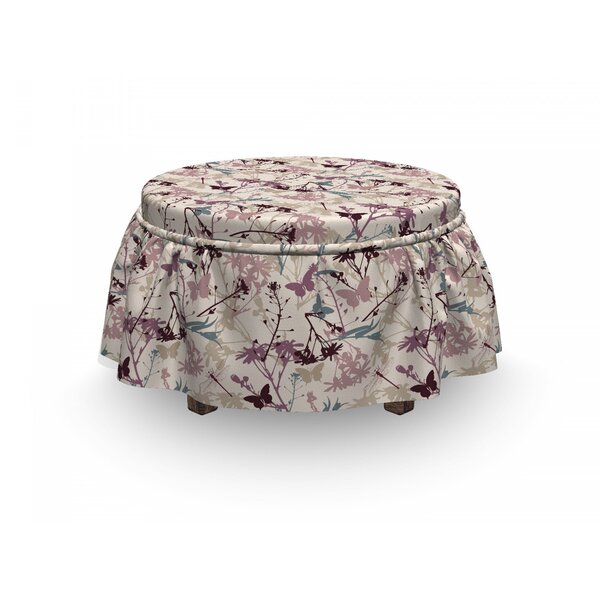 Dragonfly Butterfly Ottoman Slipcover (Set Of 2) By East Urban Home