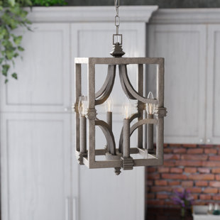 Square Outdoor Light Wayfair Freeburg 4 Light Square Rectangle Pendant