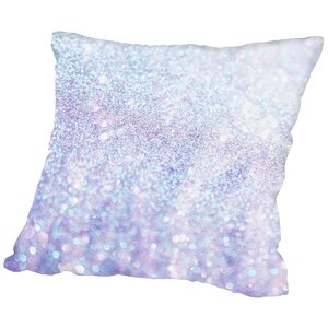 Silver Polyester Throw Pillow