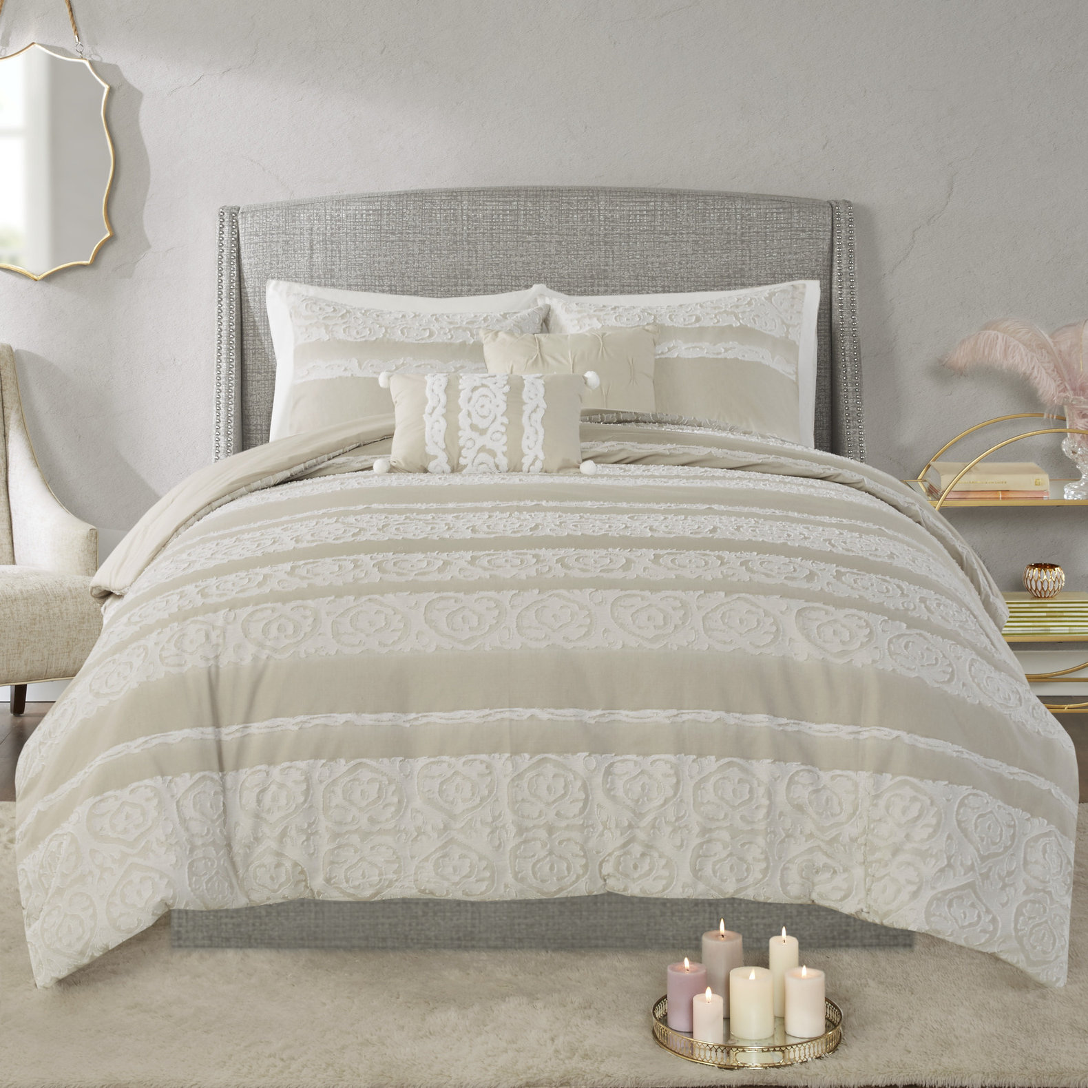 Gracie Oaks Leray Jacquard Comforter Set Reviews Wayfair