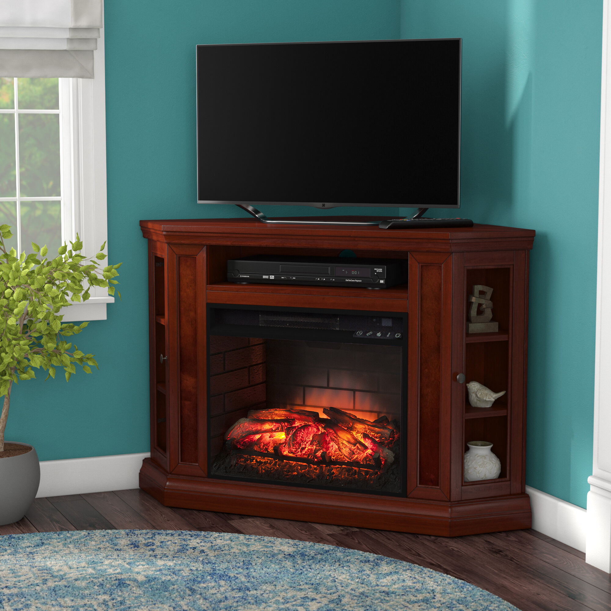 Alcott Hill Shanks Corner Tv Stand For Tvs Up To 55 Inches With