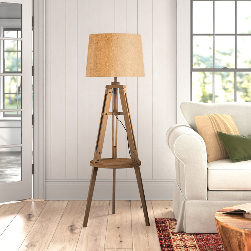 wood tripod floor lamp