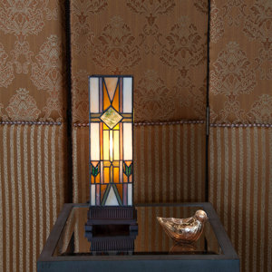 Stained Glass Mission Style Hurricane 13.75