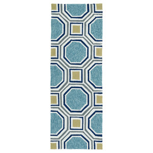 Doylestown Hand-Tufted Blue Indoor/Outdoor Area Rug