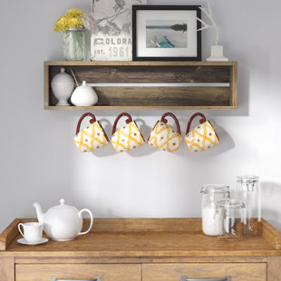 Shelf With Coffee Mug Hooks Wayfair Quickview