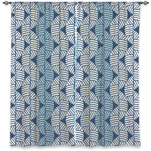Abstract Room Darkening Rod Pocket Curtain Panels (Set of 2)
